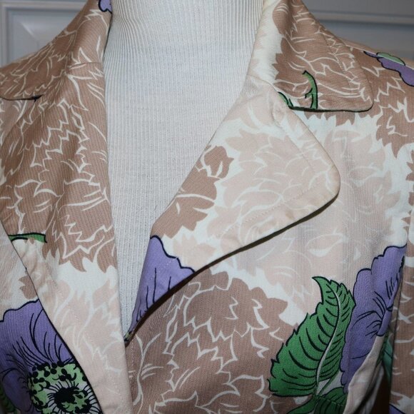 Ann Taylor Loft women's blazer coat size 4 pretty floral pattern - Picture 6 of 9